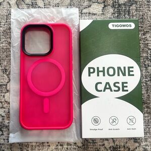 iPhone 16 Pro Phone Case 6.3 inch, Hot Pink
